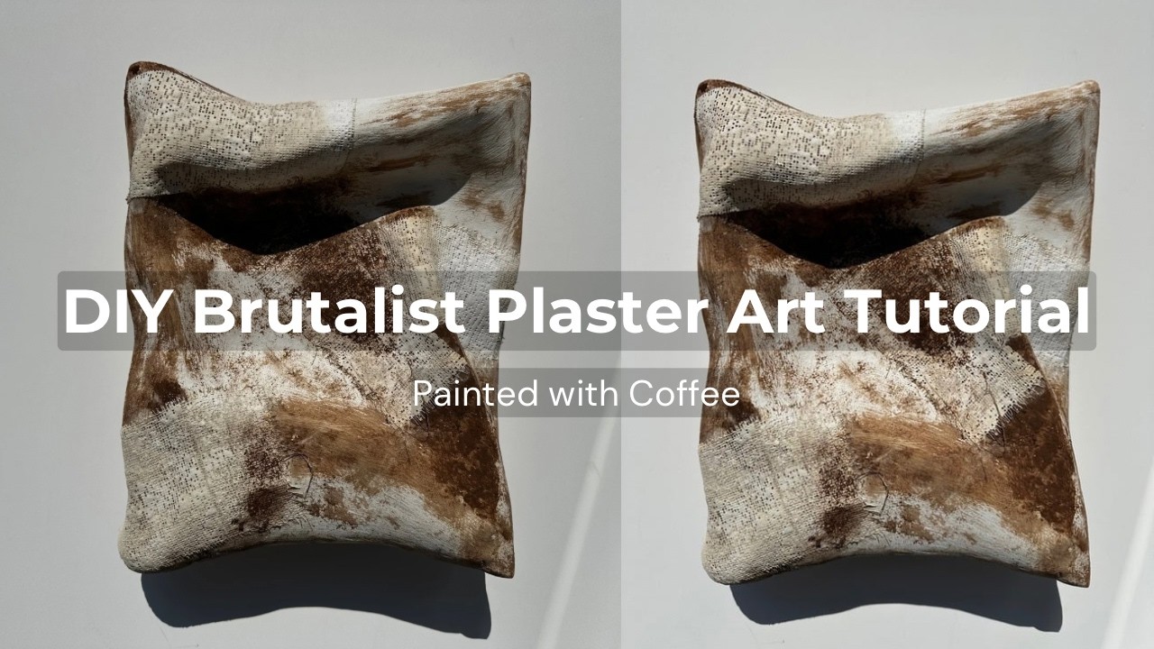 DIY 3D Plaster Art Tutorial | Brutalist Wall Art | Organic Modern 3D Plaster Art  Tutorial