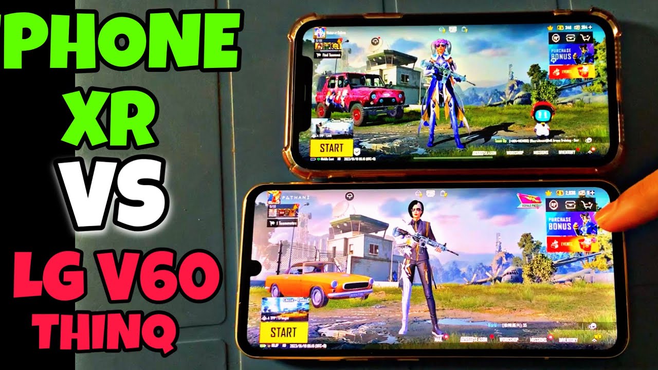 LG V60 THINQ VS IPHONE XR PUBG TEST 2024 | Speed Test,PUBG Graphics Test, and touch response test