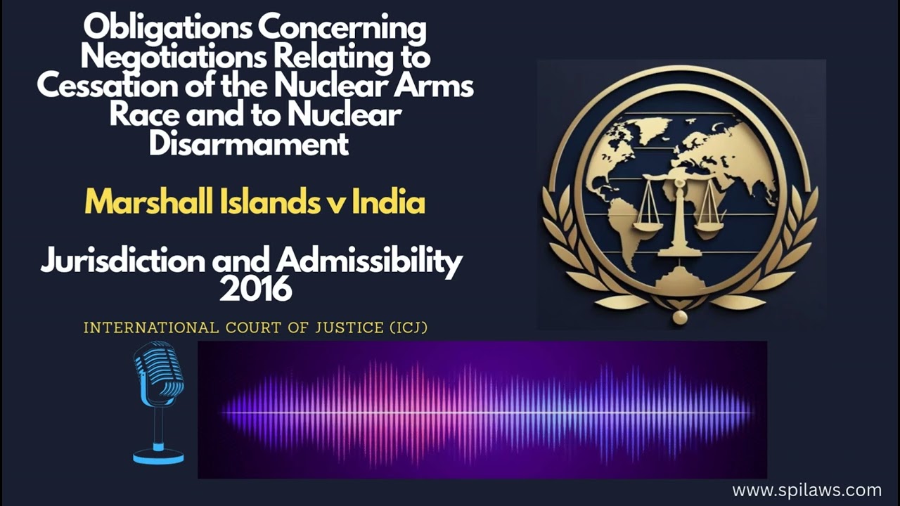 Obligations Concerning Negotiations Relating to Cessation of Nuclear Arms Race & Nuclear Disarm't