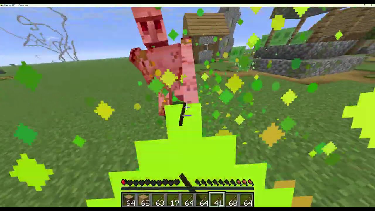 killing Iron Golem with sticks no death