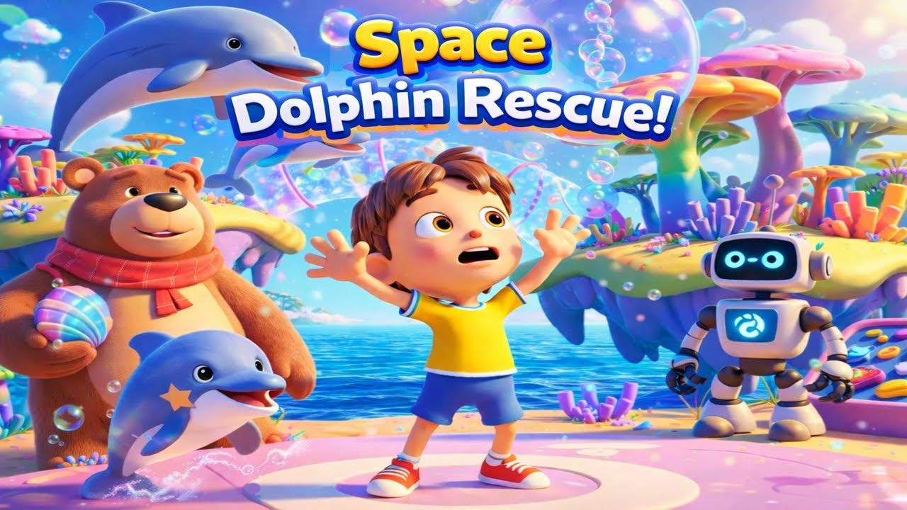 Bon And Buddy Space Dolphin Island Rescue! 🐬 30 Min Kids Space Adventure
