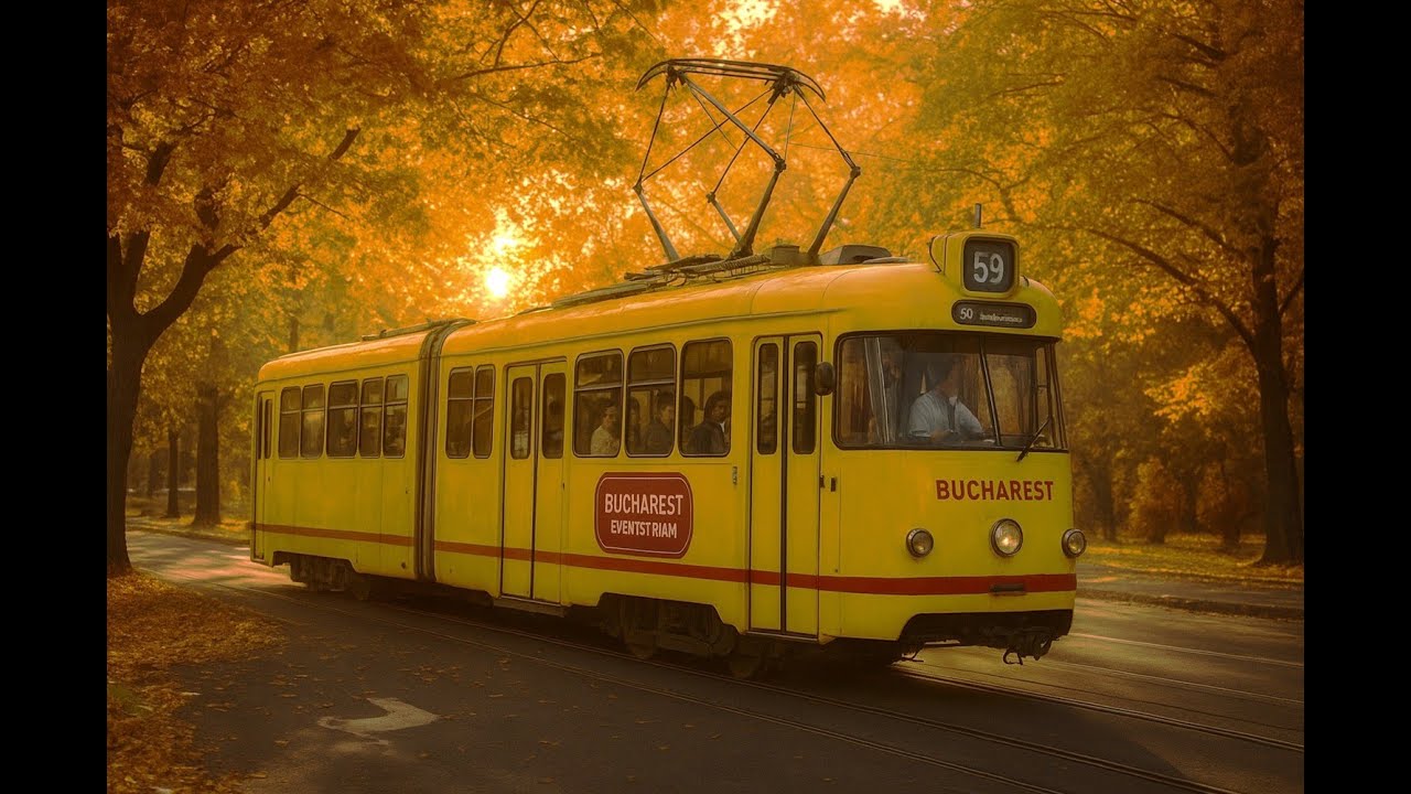 Rathgeber P3.16 in Bucharest. The Rare German Tram Still Running. 1960s German Tram Still Operating
