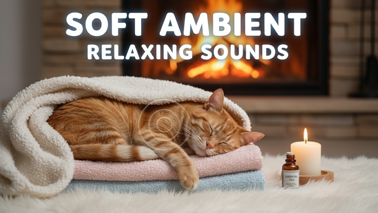 Peaceful Cat Purring Sounds 🌙🐈 Cozy Night Ambience for Relaxation, Anxiety Relief, and Rest