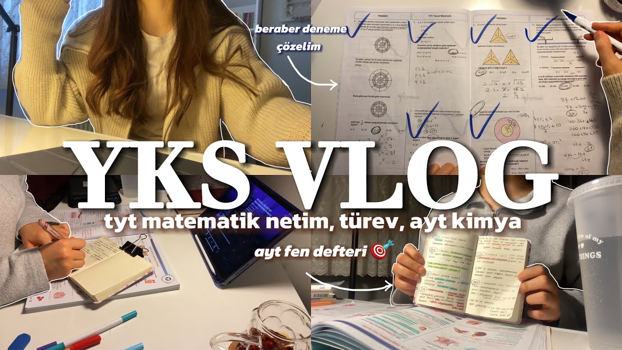 YKS VLOG | tyt matematik netim, geç başlayan günü verimli bitirmek, türev, ayt kimya #yks2026 