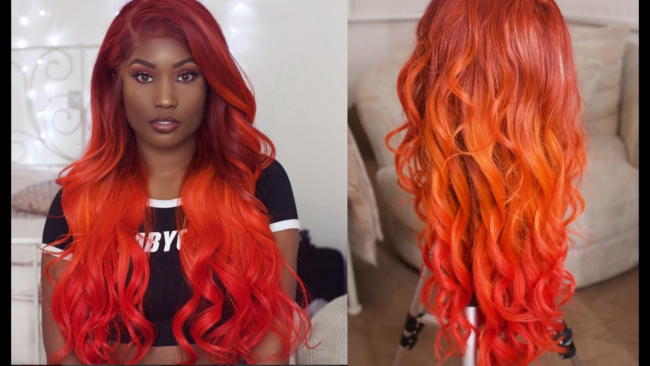 How I dyed my hair ombre orange/red! - HerHairCompany