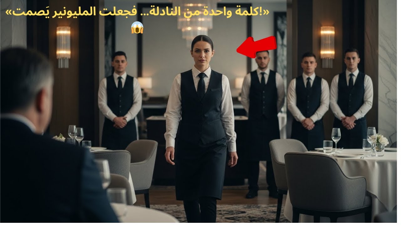 «لم يجرؤ أحد على إيقاف المليونير الوقح… حتى قالت النادلة الجديدة كلمة واحدة!» 😱