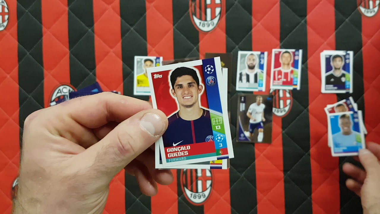 TOPPS CHAMPIONS LEAGUE 2017/18 STICKERS  - UNBOXING 10 SASZETEK Z NAKLEJKAMI!!!