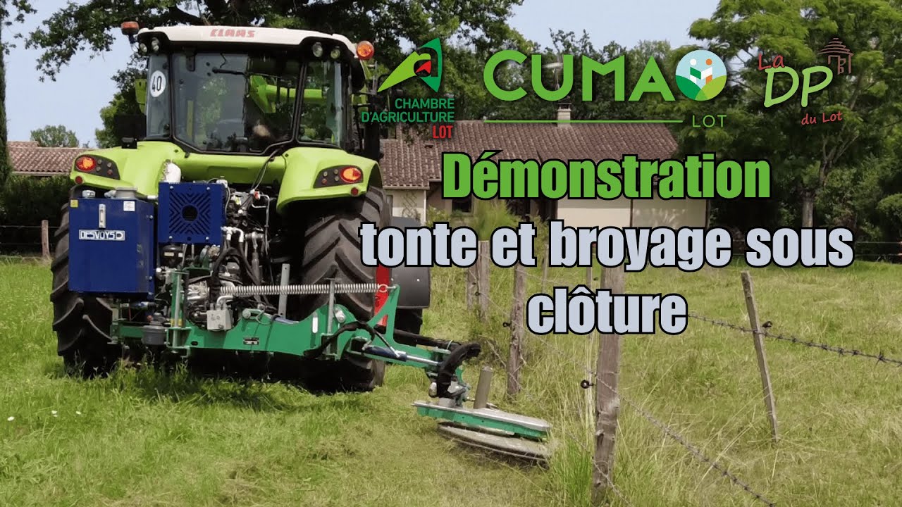 Démonstration de broyeurs et de tonte sous clôtures avec la Fdcuma