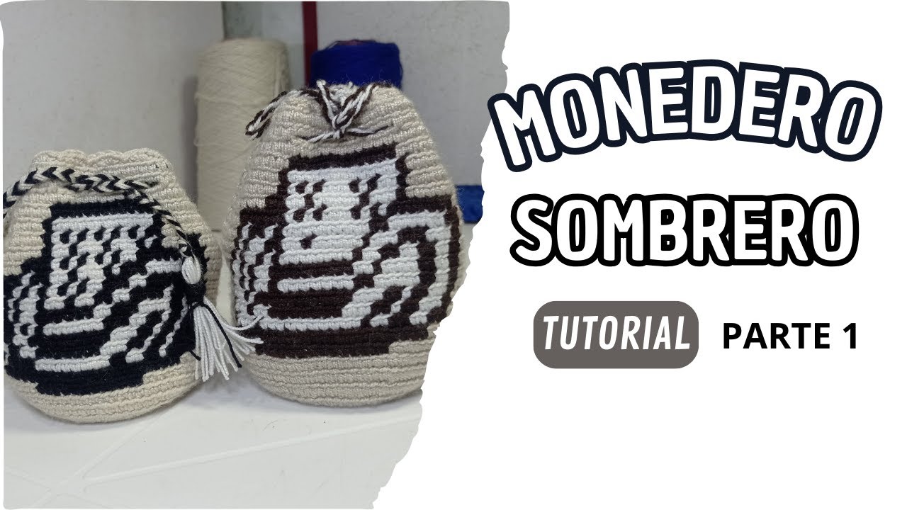 Monedero con diseño sombrero en crochet | parte 1