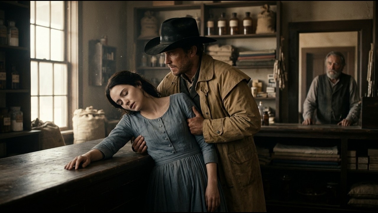 Elle s’évanouit de faim à l’épicerie — le cowboy la rattrapa et la ramena chez lui.