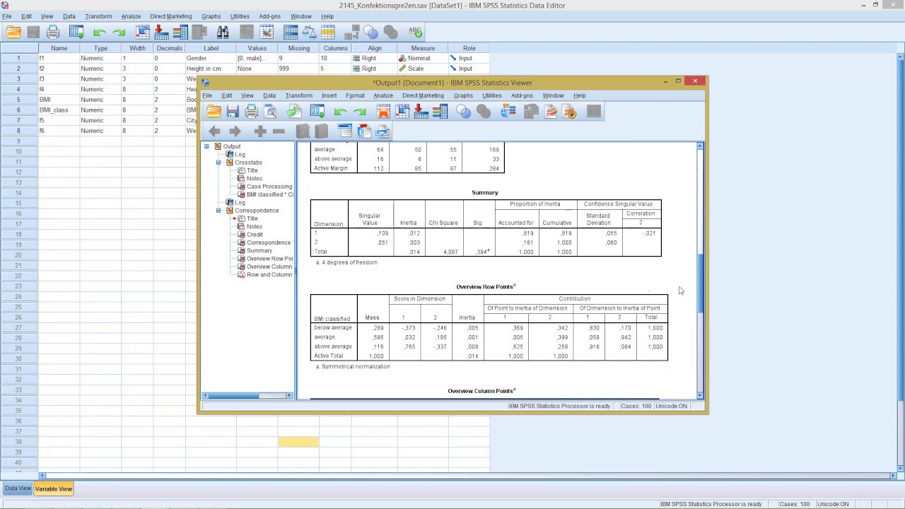 SPSS - Correspondence Analysis