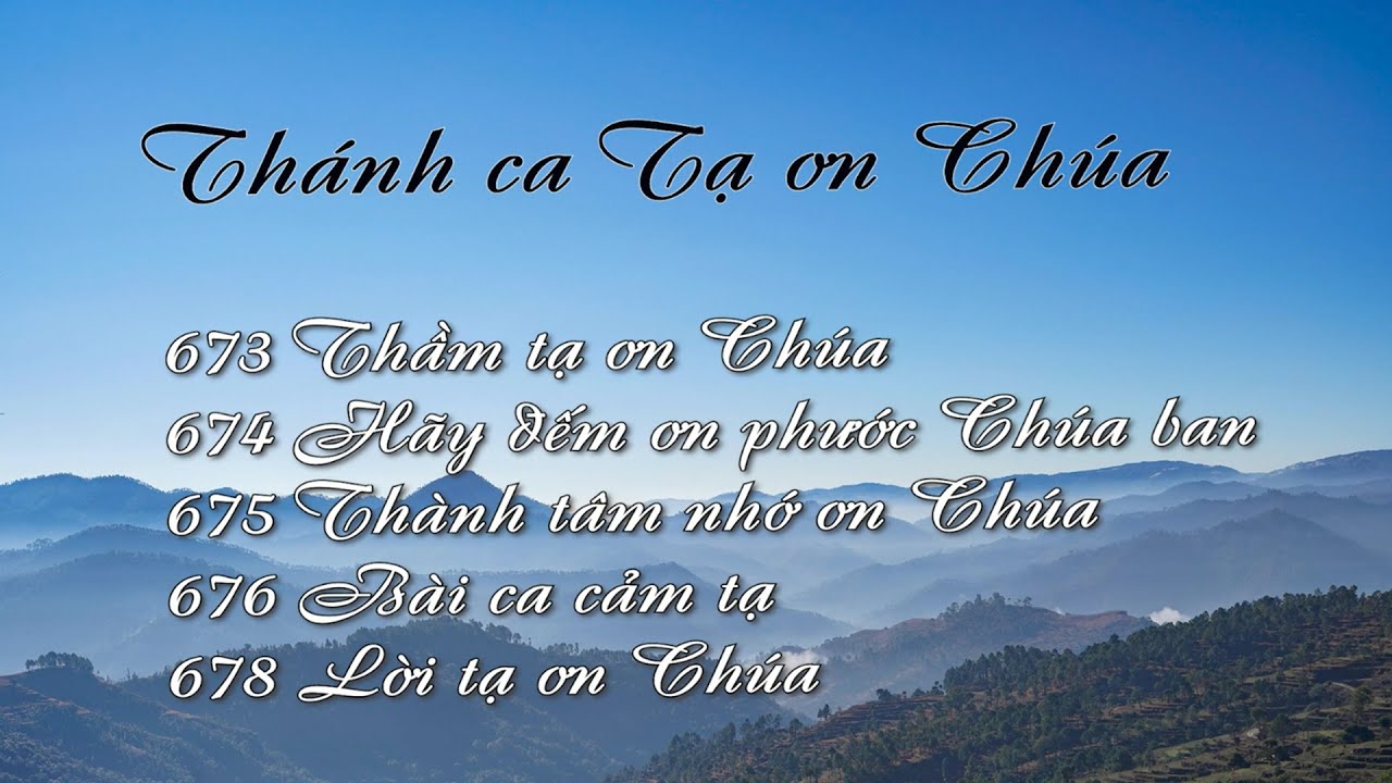 Thánh ca CẢM TẠ CHÚA