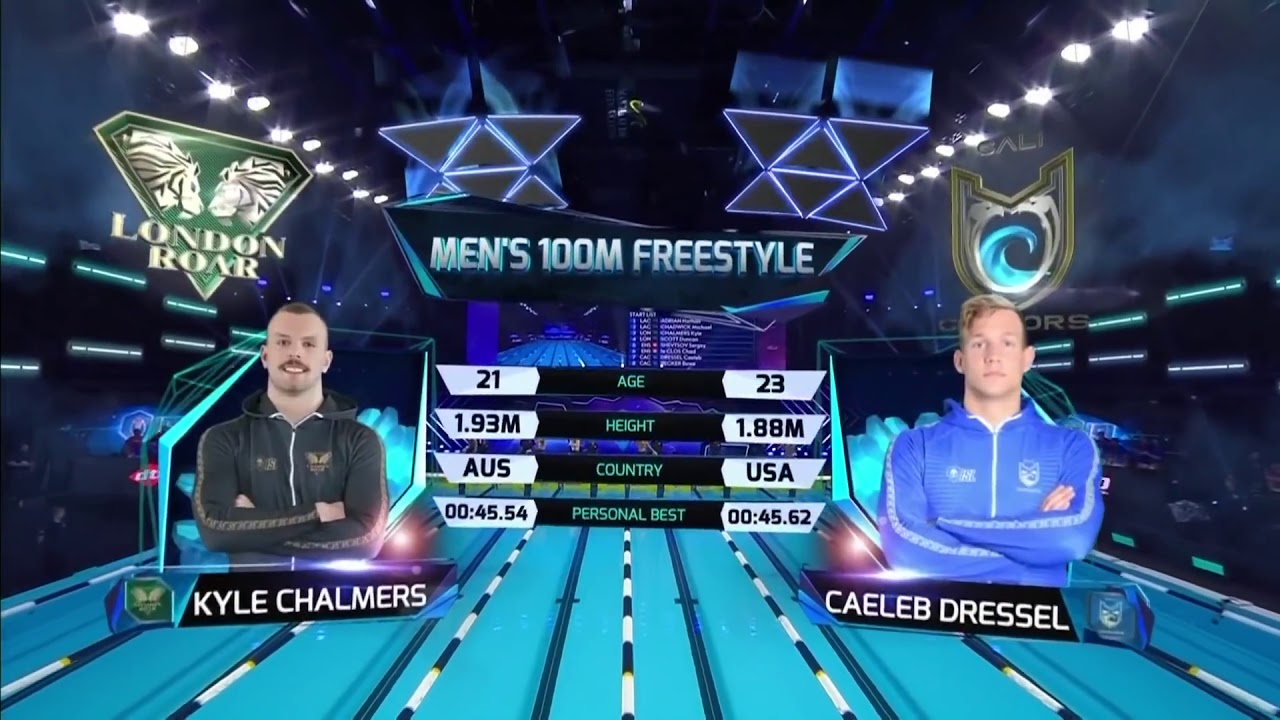 Caeleb Dressel Men's 100m Freestyle Final ISL Swimming League 2019 Las Vegas