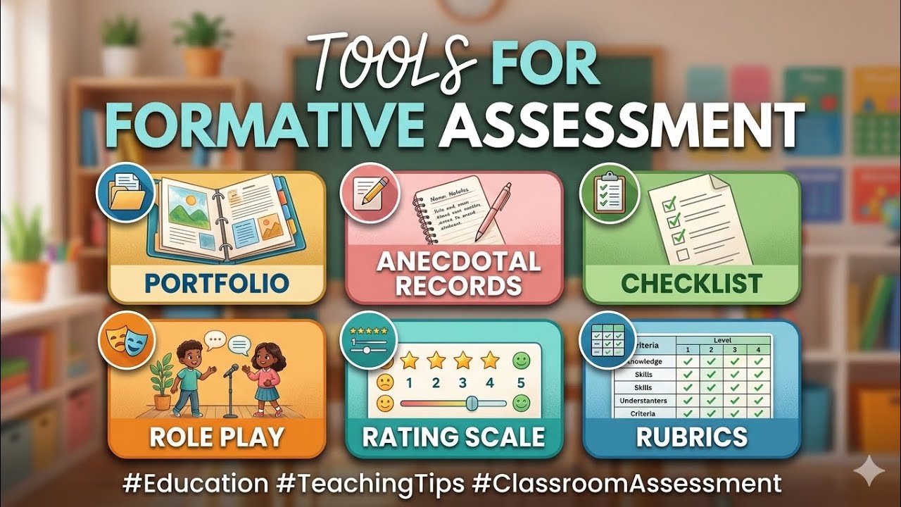 Tools for FA assessment l portfolio l anecdotal records l role play l Rubrics l rating scale #ctet 