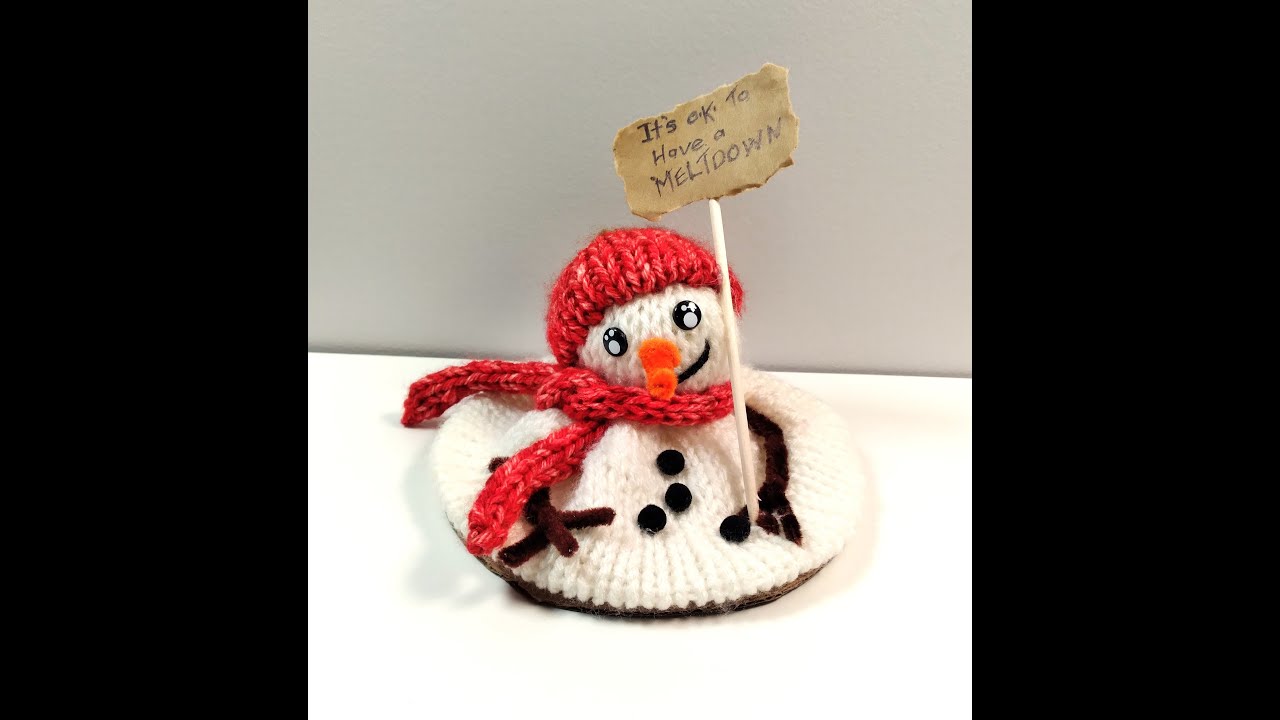 CHRISTMAS SNOWMAN MELTDOWN Circular Knitting Machine Tutorial - Addi - Sentro - For Beginners