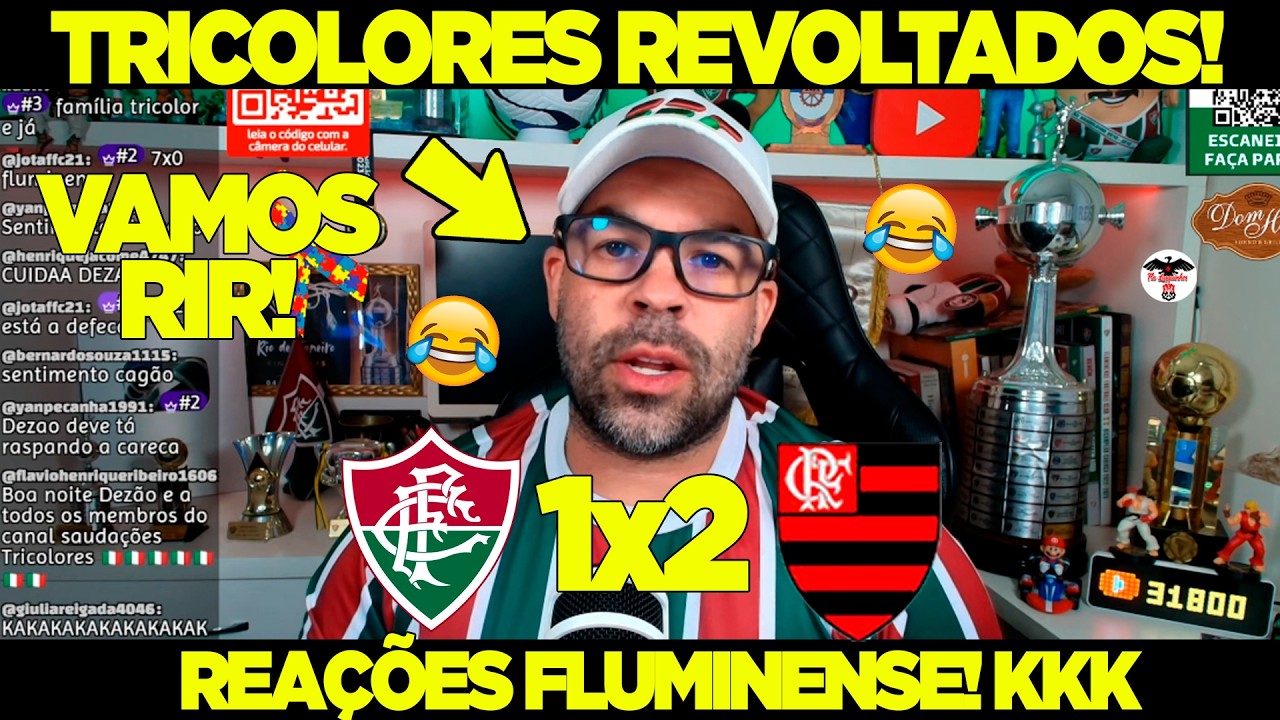 VAMOS RIR! REA&Ccedil;&Otilde;ES DOS TRICOLORES! FLUMINENSE 1X2 FLAMENGO NO MARACAN&Atilde;! PEDRO JOGOU MUITO