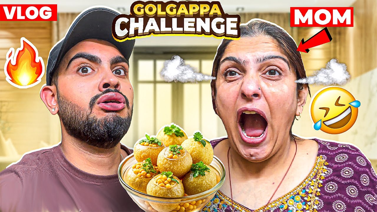 Golgappa Challenge With Mom 😱 | Jatin grover