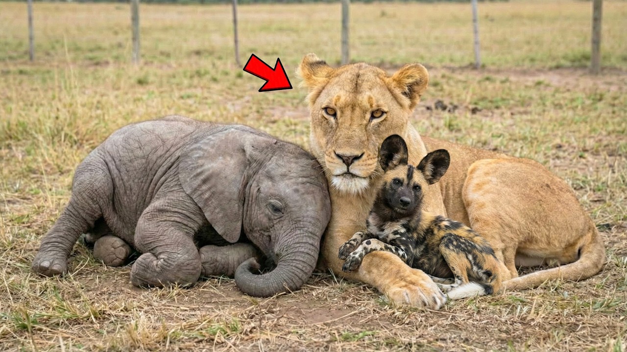 A Lioness Adopted an Orphaned Elephant and Wild Dog — What Next? Animal Rescue Stories