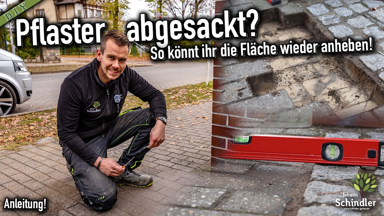 Pflaster abgesackt? So könnt ihr die Fläche ganz einfach wieder anheben! [Anleitung]