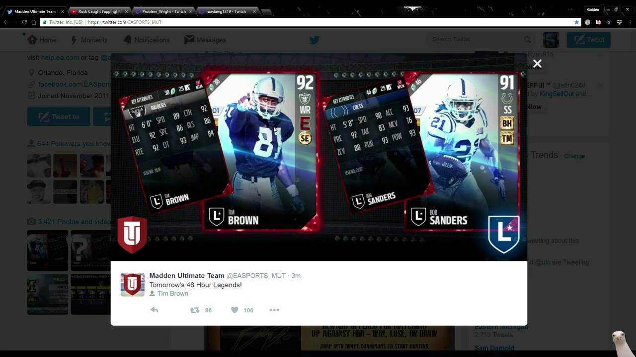 Madden 17 Ultimate Team :: NO WAY! BOB SANDERS!!! New Legends! :: Madden 17 Ultimate Team