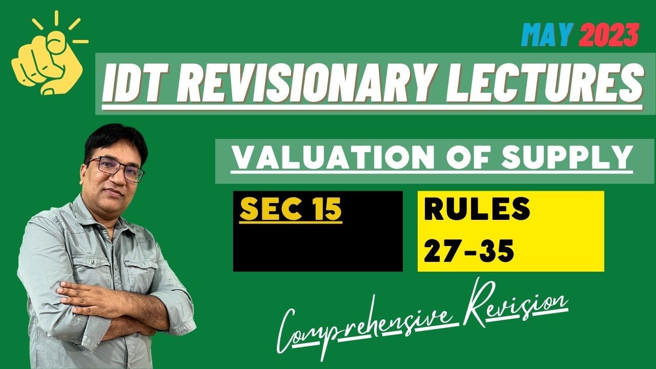 CA-Final--May 23- Revision Lecture-13 Valuation of Supply