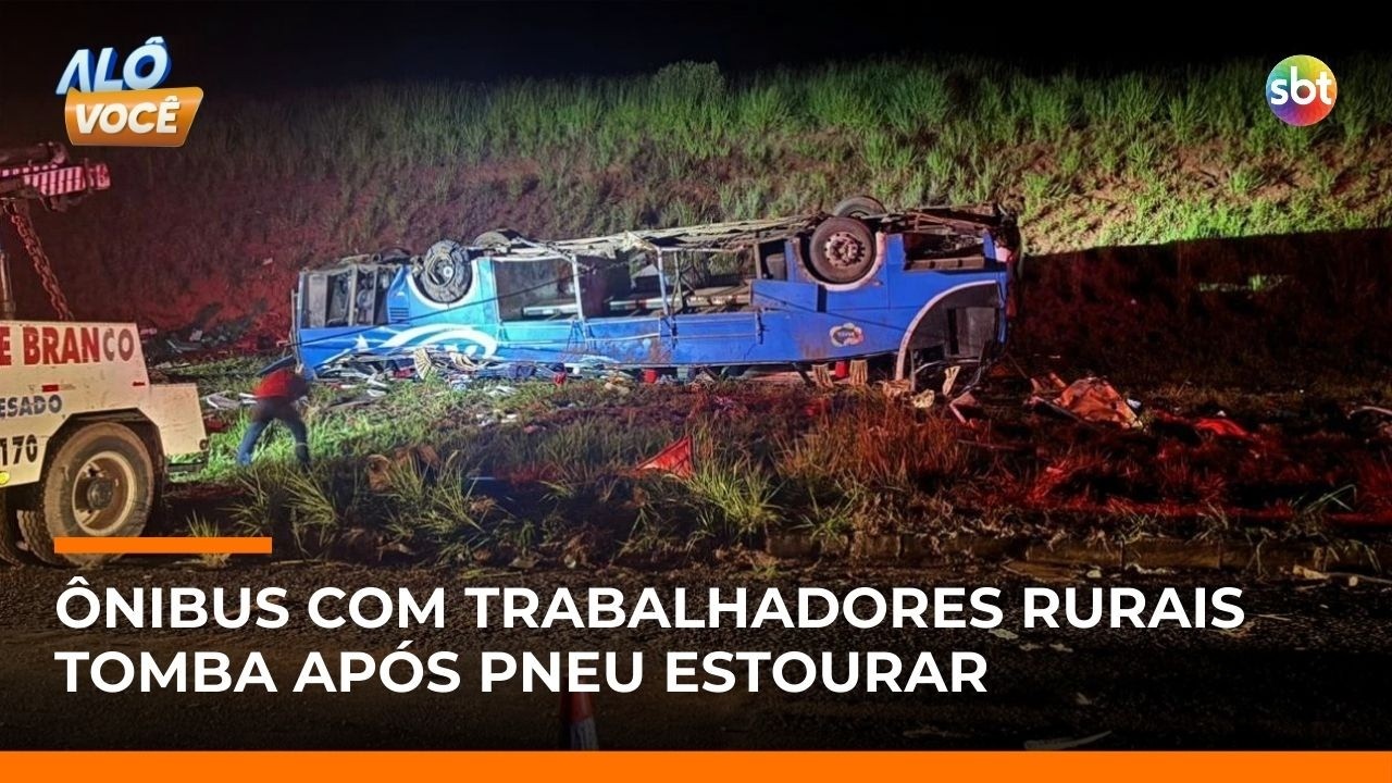Acidente com ônibus de trabalhadores rurais deixa pelo menos 6 mortos no interior de SP | #AlôVocê