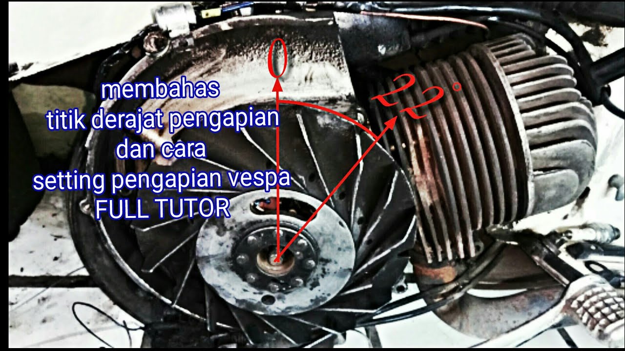 cara setting derajat pengapian vespa