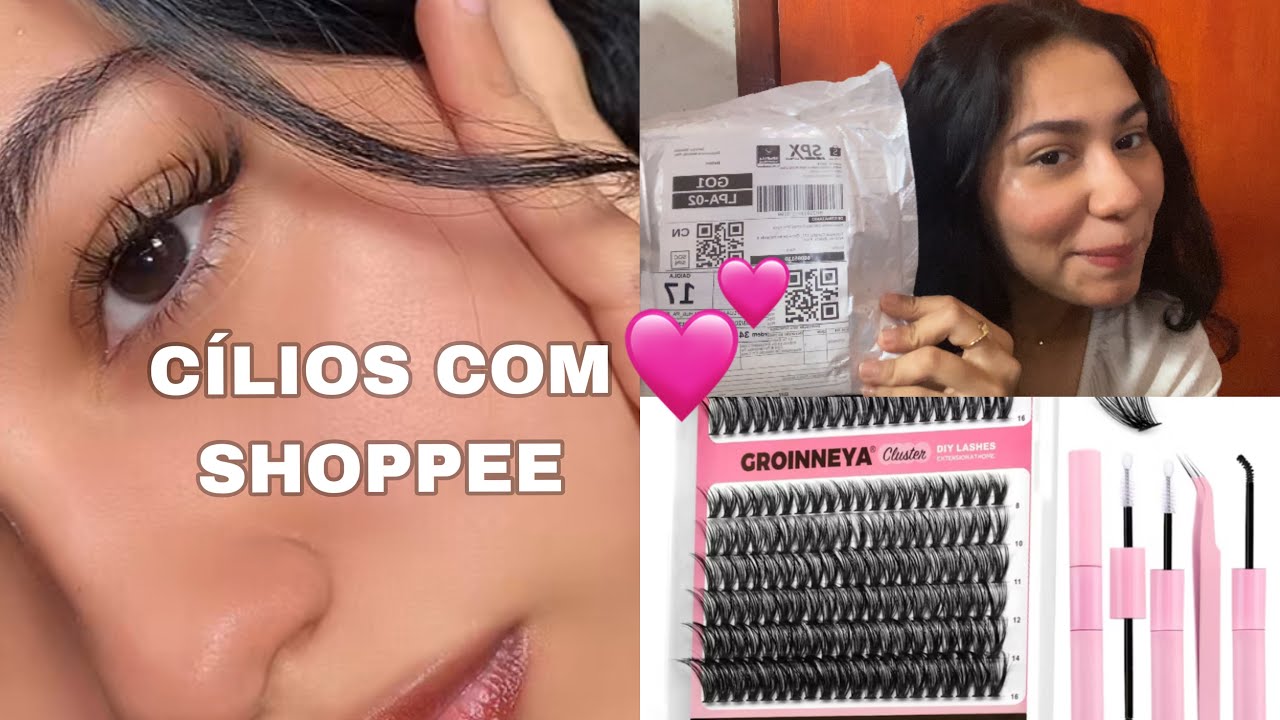 Extensão de cílios em casa com Shopee💕✨