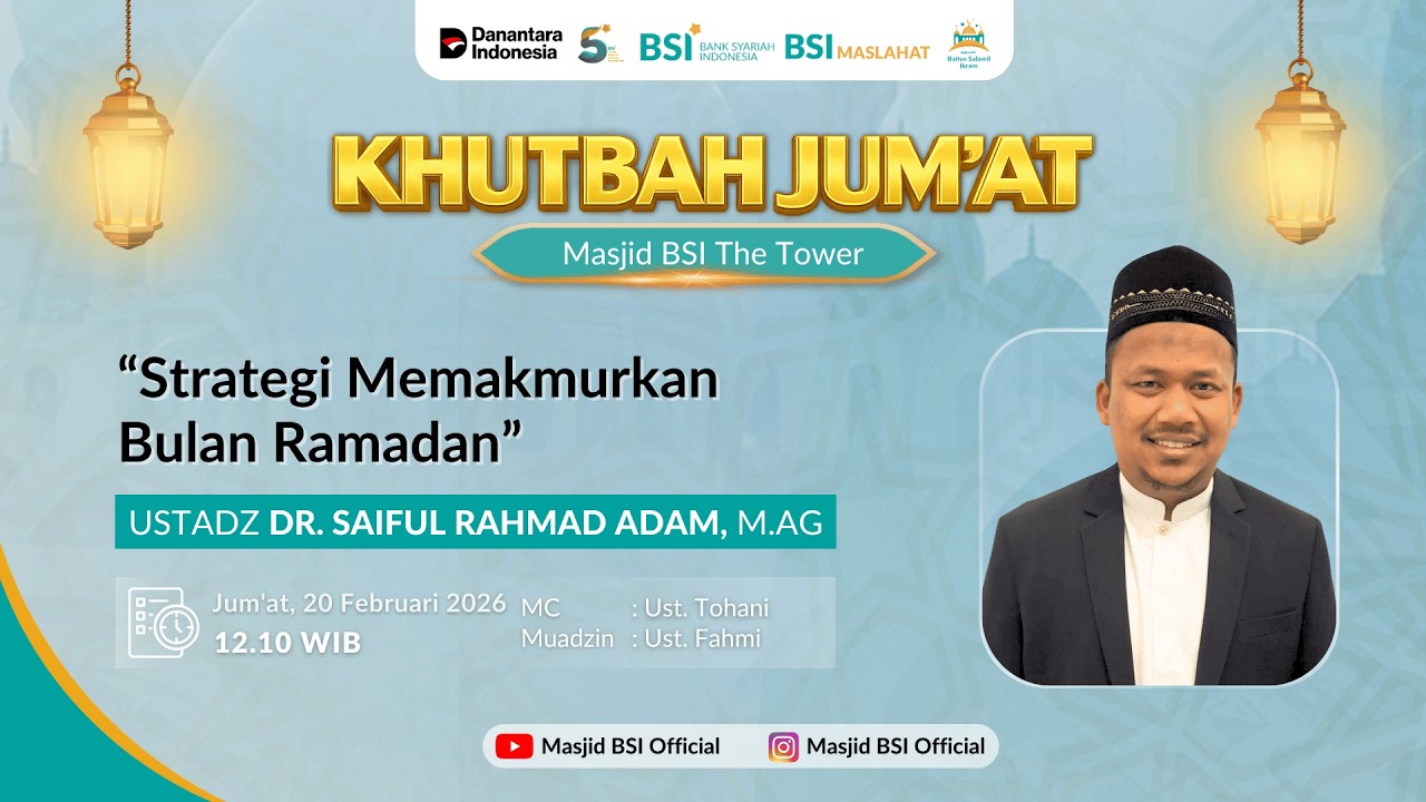 Khutbah Jum'at #42 - Ust. Dr. Saiful Rahmad Adam, M.Ag┃