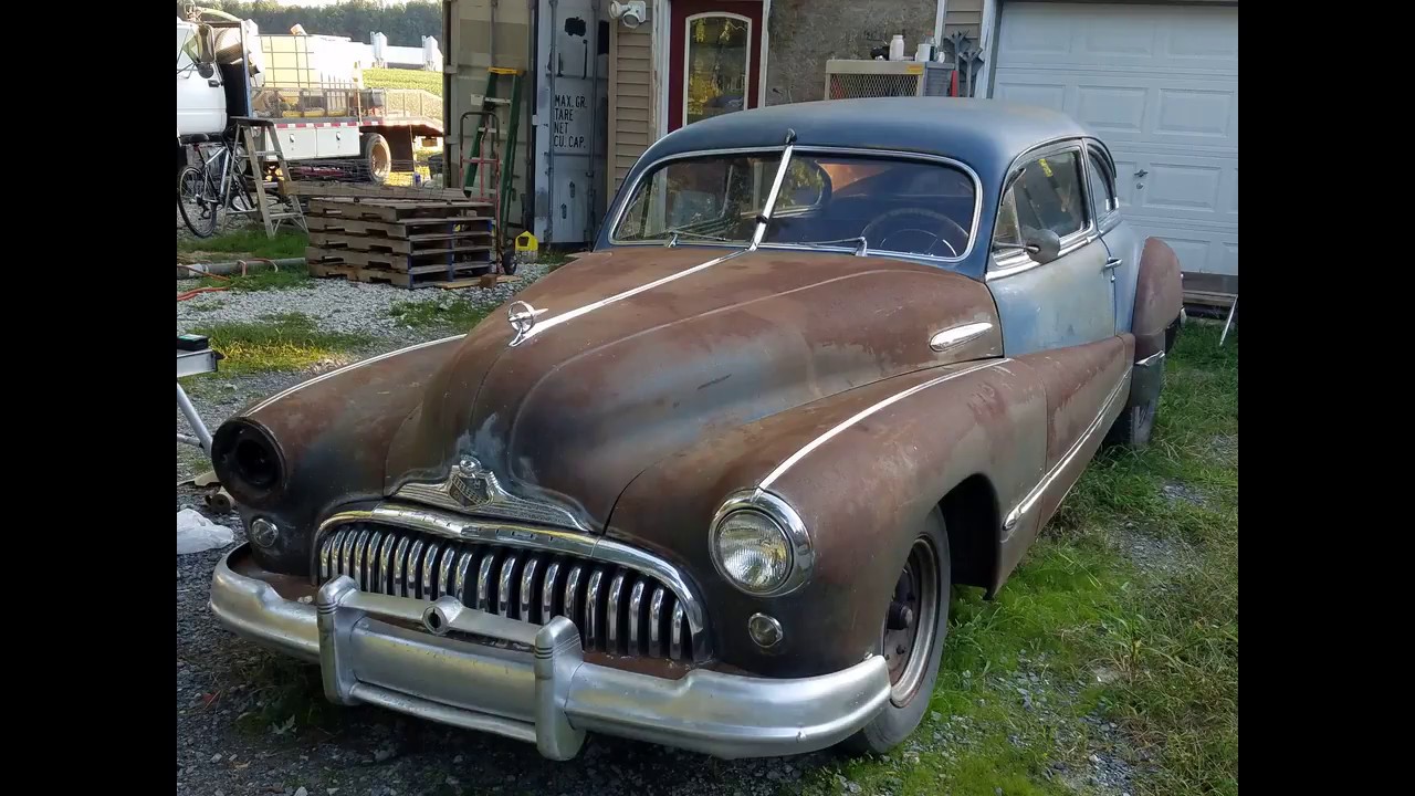 1947 Buick Roadmaster with Straight 8 start up
