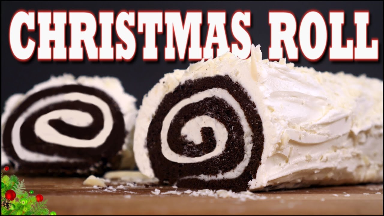 Easy Christmas Chocolate Swiss Roll Recipe 🎄 [Chocolate Roll Cake]
