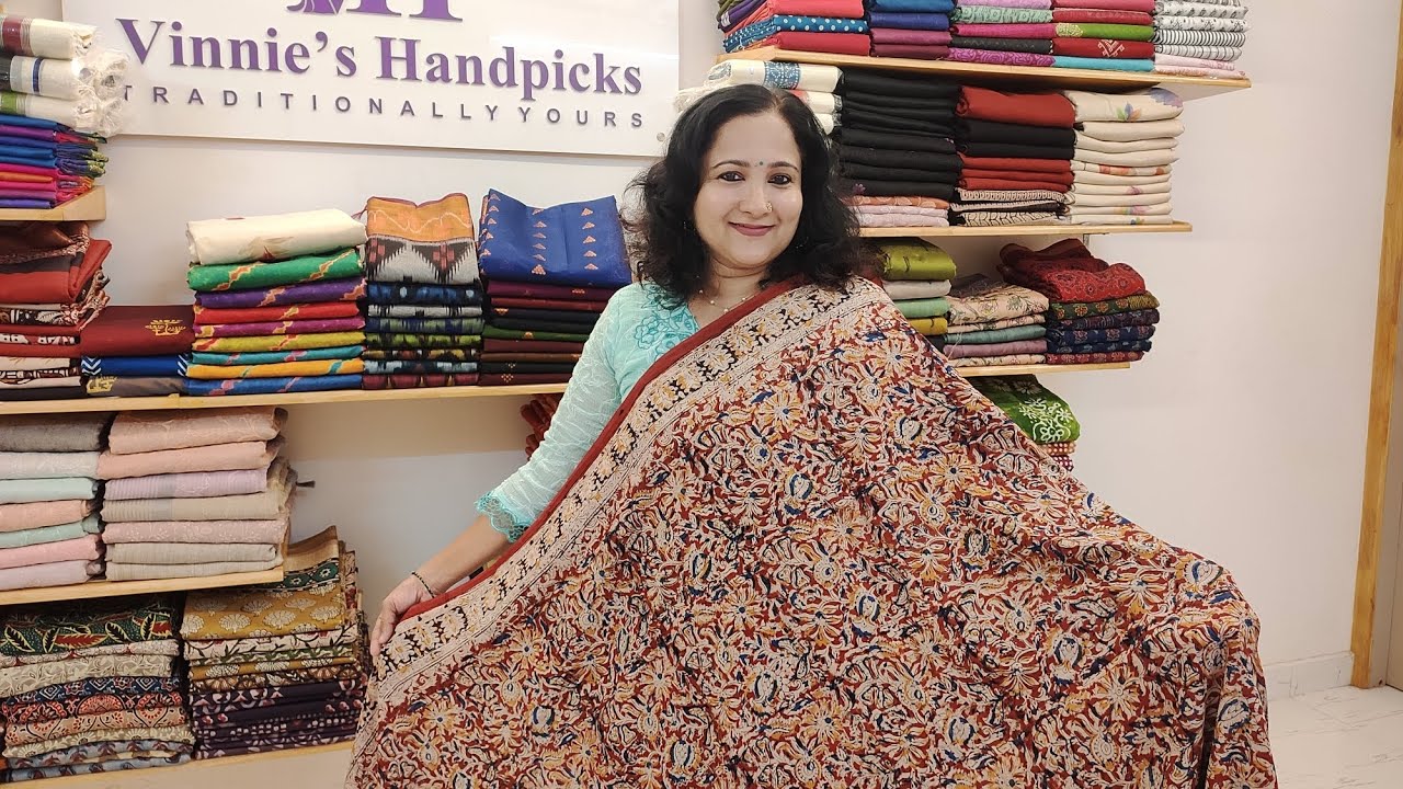 Saree Kissa 639 - Kalamkari Cotton Sarees @VinniesHandpicks