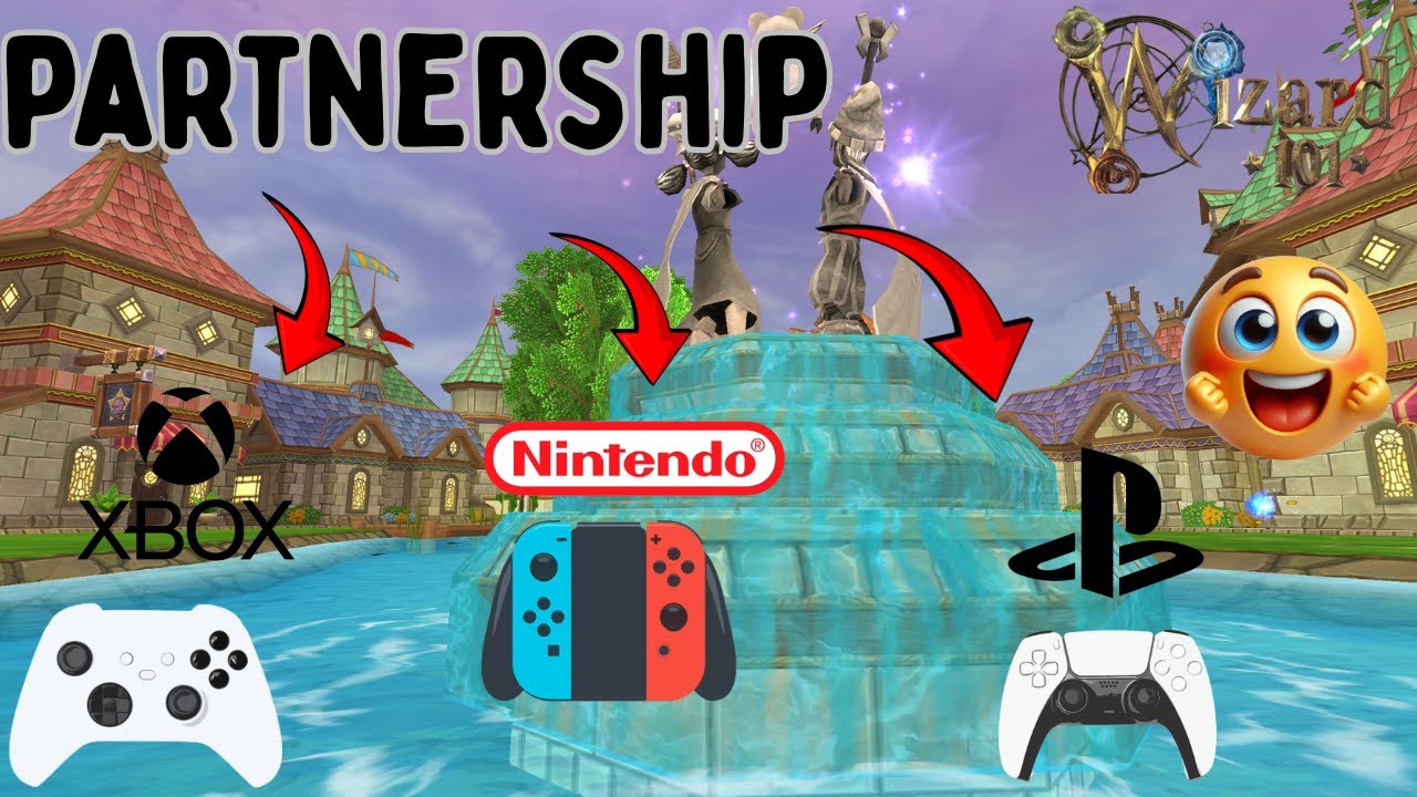 WIZARD101 IS PARTNERING WITH SONY NINTENDO AND XBOX.