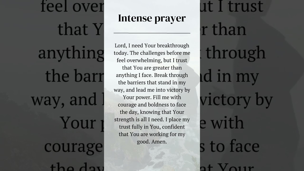 #intenseprayer