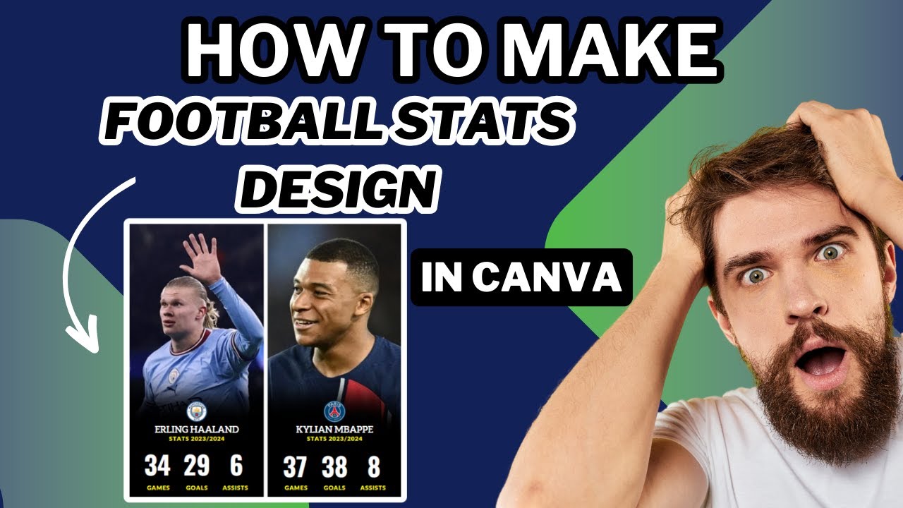 Easy Football Stats Design Tutorial in Canva for Beginners
