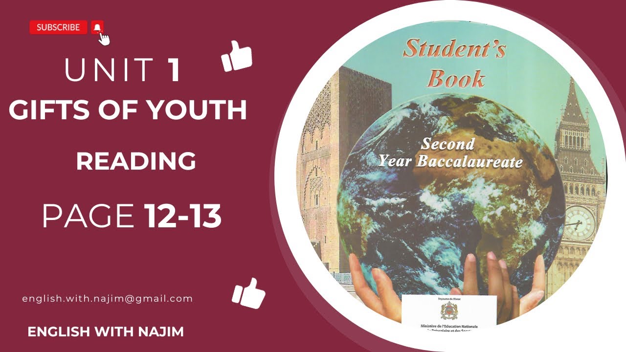 Ticket 2 English #2Bac | The Gifts of Youth #Reading pages: 12-13 | #Ticket_2_English