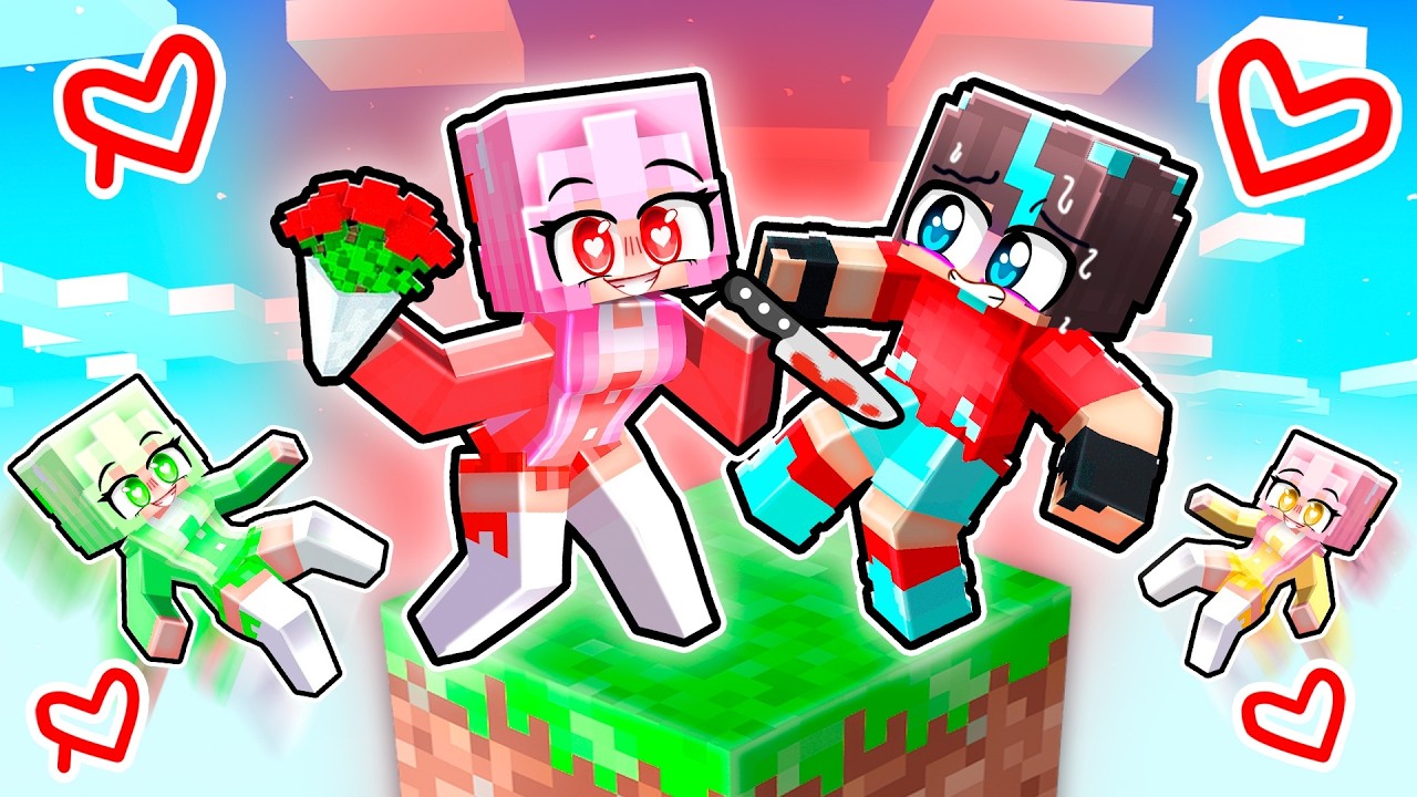 SOBREVIVÍ a NOVIAS CELOSAS en UN CHUNK en Minecraft...