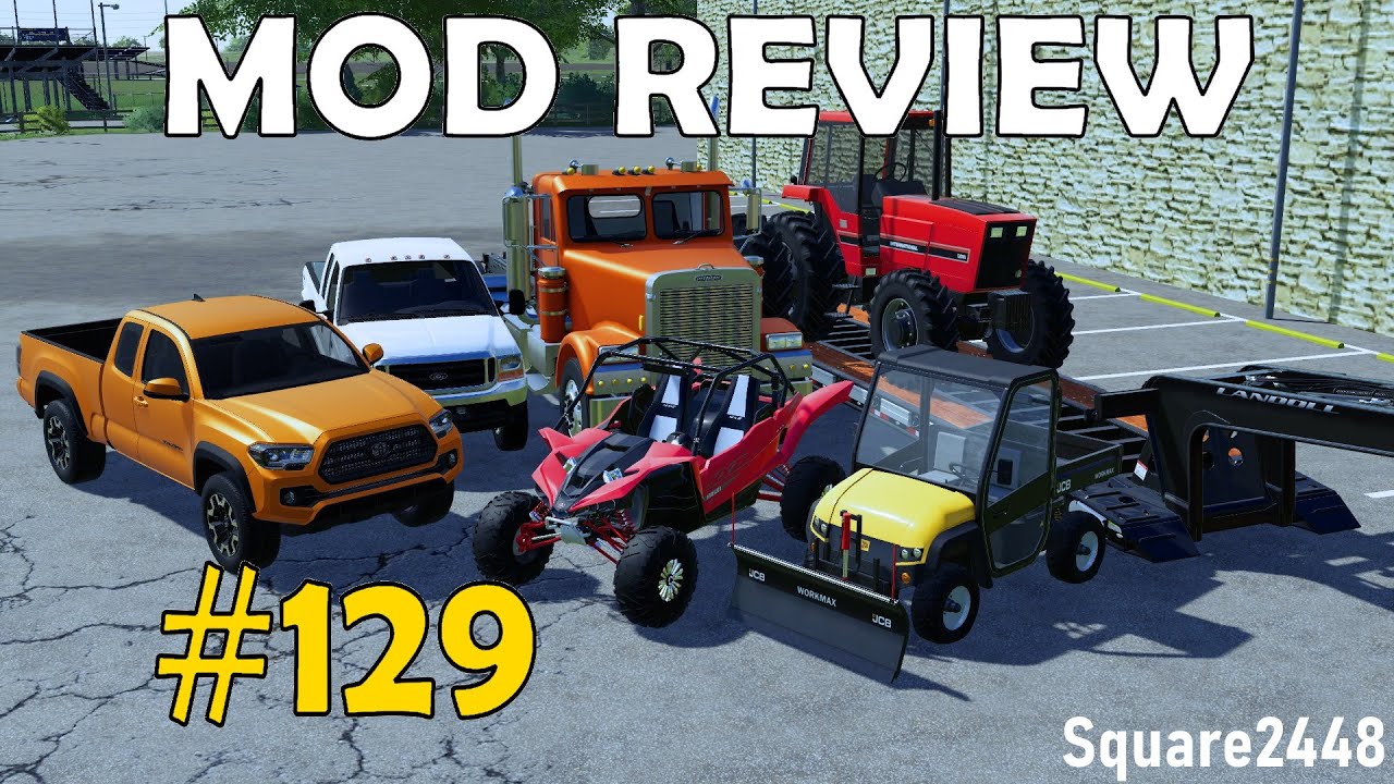 Farming Simulator 19 Mod Review #129 Landoll Lowboy, F350, GMC's, JCB's & More!