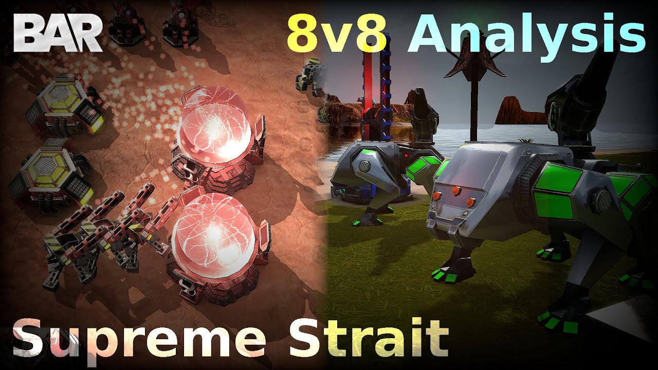 The Front is The Difference Between Techers | Supreme Strait 8v8 | Beyond All Reason Replay Analysis