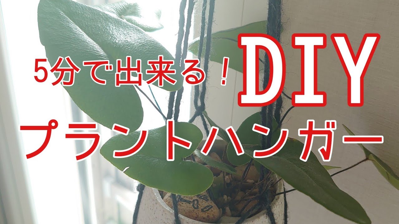 『DIY』インテリアとして大人気のプラントハンガー作り！なんと5分で出来ちゃう、簡単可愛いマクラメです！