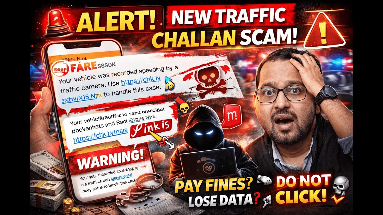 Traffic E-ChallanTrending Scam Exposed l E challan fraud l  E-challan message real or fake#guyyid