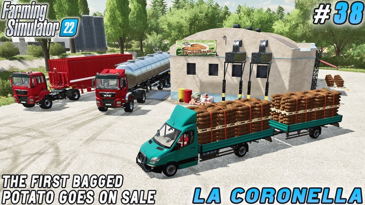 The Beginning of Bagged Potato Production and First Sales | La Coronella Farm | FS22 | Timelapse #38
