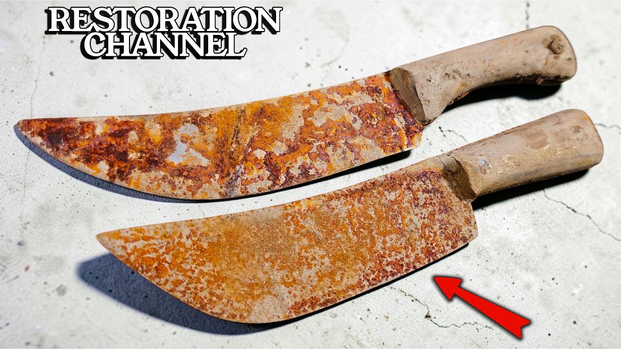 Restoring a rusty Knife | Restoration of an Old Hunting Knife! The most Beautiful Handle