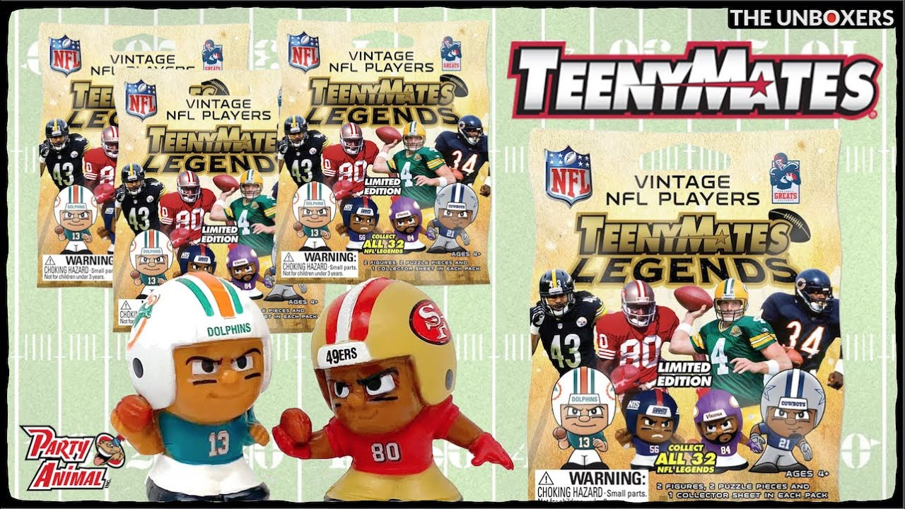 Teenymates Legends Vintage NFL Player Mini Figures by Party Animal