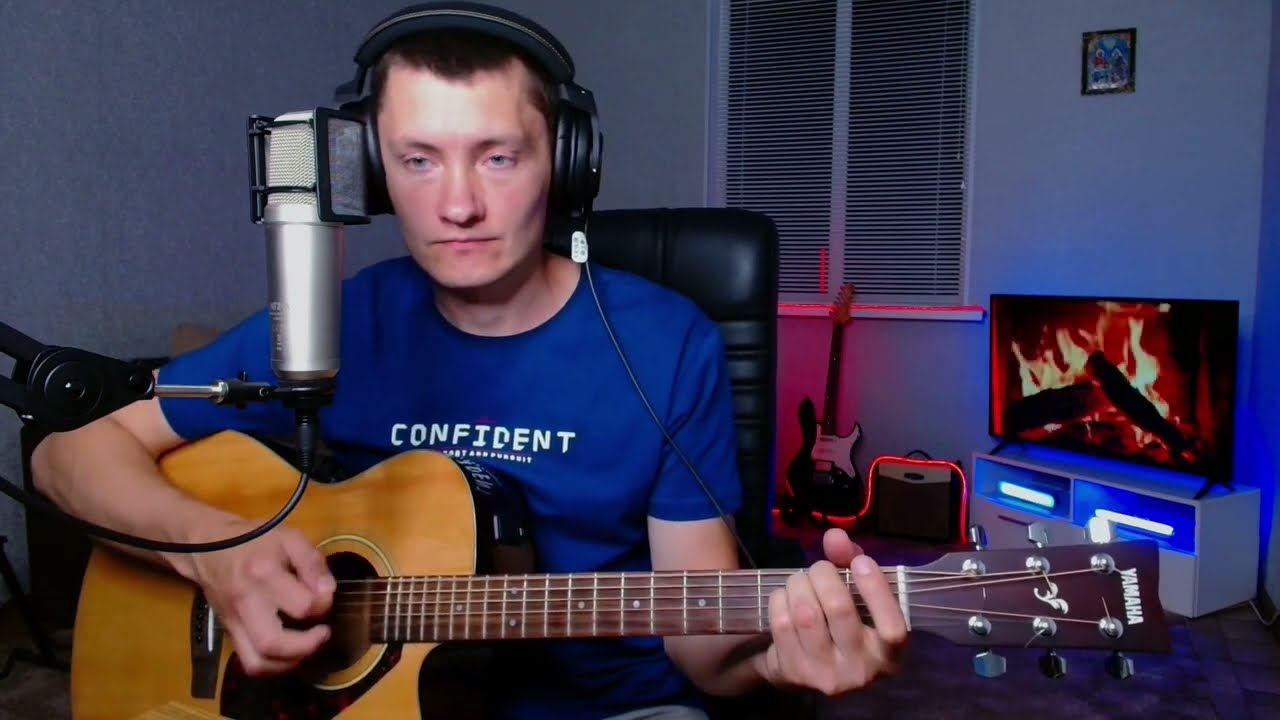 Кино ( В. Цой) ,,Стук,, кавер на гітарі