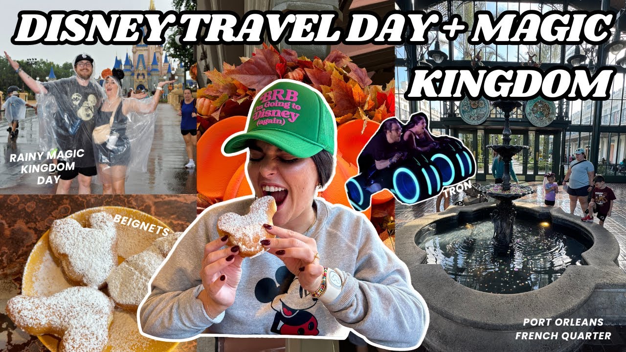 ‍DISNEY TRAVEL DAY | PORT ORLEANS FRENCH QUARTER | ROOM TOUR | MAGIC KINGDOM ✨ Beignets, Tron + MORE