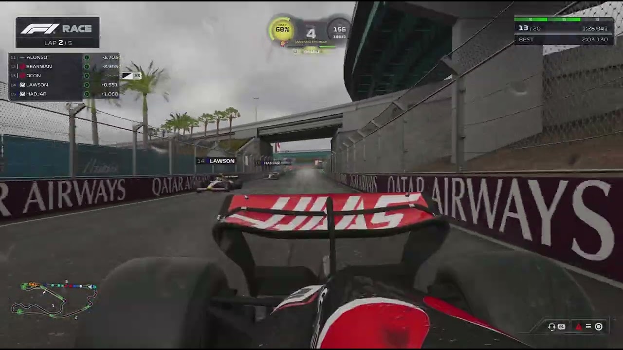 F1 25 | Esteban Ocon | Miami GP | WET RACE Chaos  | Haas MoneyGram | Full Race | PS5 | 1080p60.