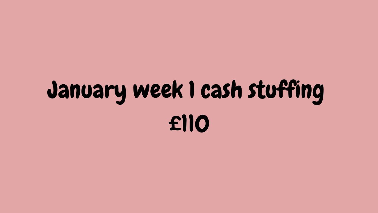 First cash stuffing of 2026! Uk budgeting low income £110