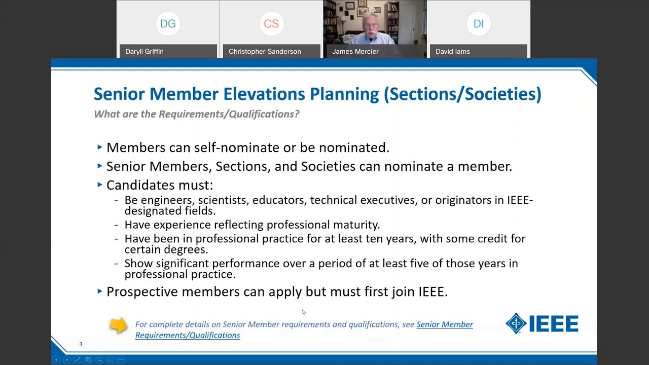 Webinar: So You Want to Become an IEEE Senior Member? - 2 December 2020