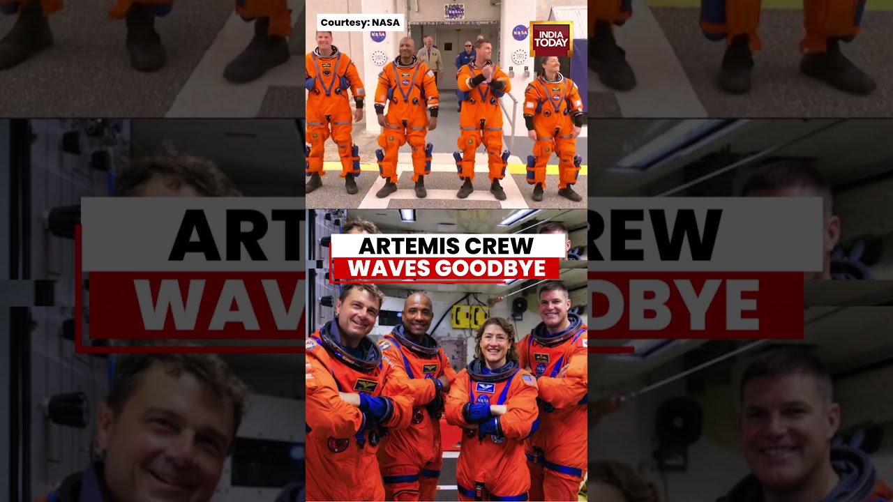NASA Artemis II Crew Waves Goodbye, Heads to Launch Pad for Historic Moon Mission #nasa #artemisii